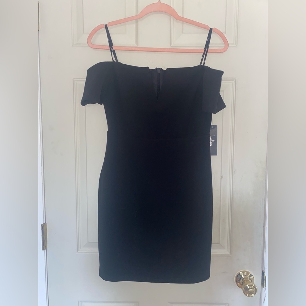 Lulus Black Off the Shoulder MiniDress